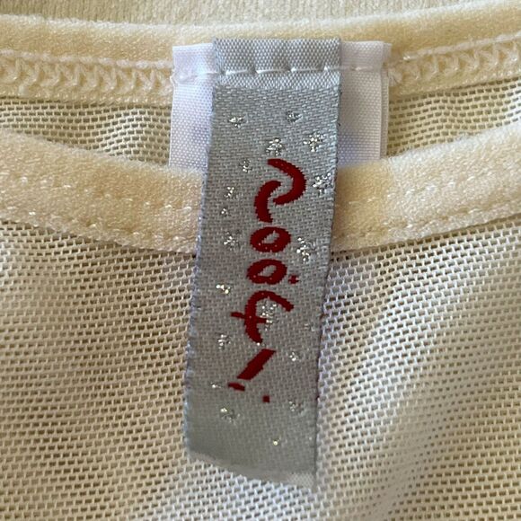 Cream Bodycon Dress with Mesh Insets Medium - Picture 7 of 8